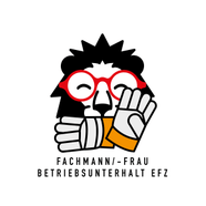 Illustration eines Tieres mit roten Brillen und Handschuhen.