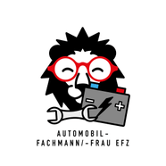 Illustration eines Löwen mit roten Brillen, Batterie und Schraubenschlüssel.