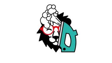 Illustration eines Gesichts mit Brille, das von einem dampfenden Bügeleisen gebügelt wird.