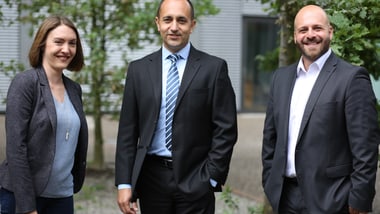 Bild Desirée Fischer, Daniel Bugeda und Fabio Palummo