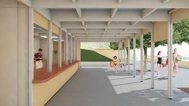 Visualisierung Restaurant Schwimmbad Wolfensberg 1
