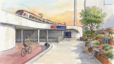 Bahnhofplatz Nord, Bahnhof Grüze_Quelle Studio BÖE