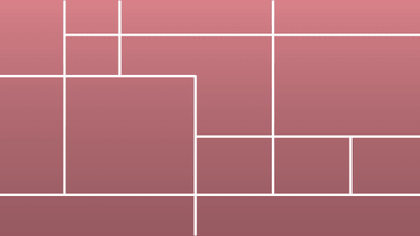 Abstraktes geometrisches Muster mit weissen Linien auf rosa Hintergrund.