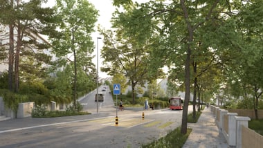 Visualisierung der Breitestrasse nach der Sanierung