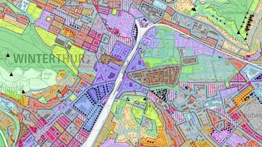 Ausschnitt aus dem Zonenplan der Stadt Winterthur