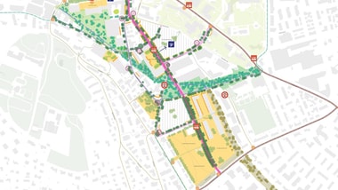 Freiraumkonzept für das Wissensquartier zwischen der Technikumstrasse und den Zeughauswiesen.