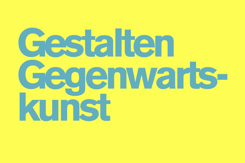 Gelber Hintergrund mit blauem Text.