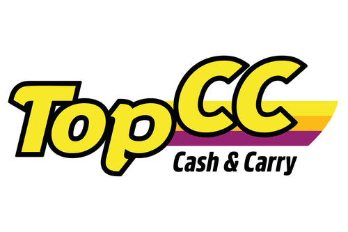 Logo mit gelbem und violettem Schriftzug.