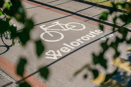 Bildausschnitt von der Veloroute Töss