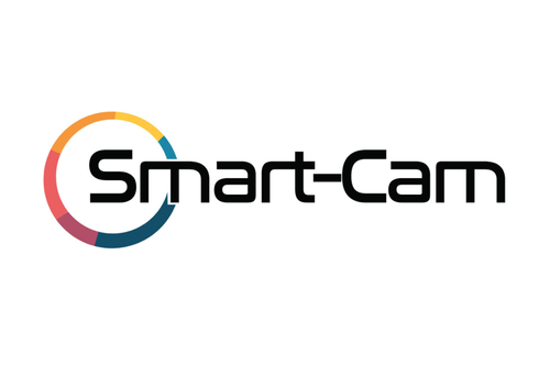 Logo mit teilweisem Kreis und Schriftzug 'Smart-Cam'.
