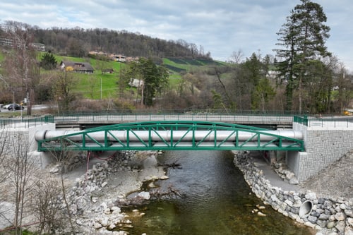 Neue Rohrbrücke über die Töss, Hauptzulaufkanal zur ARA Hard, 2026