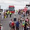 Busüberfahrt bei der Einweihung der Querung Grüze.