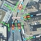 Vogelperspektive des Bahnhofplatzes mit eingetragenen Zahlen zu den Personenströmen