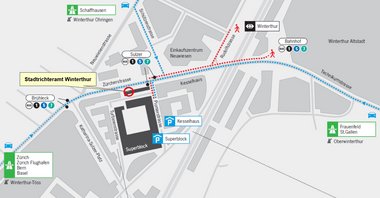 Situationsplan Stadtrichteramt Winterthur