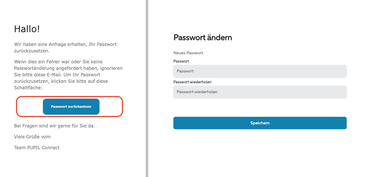 Bilder, welche die Passwort-Setzung zeigen